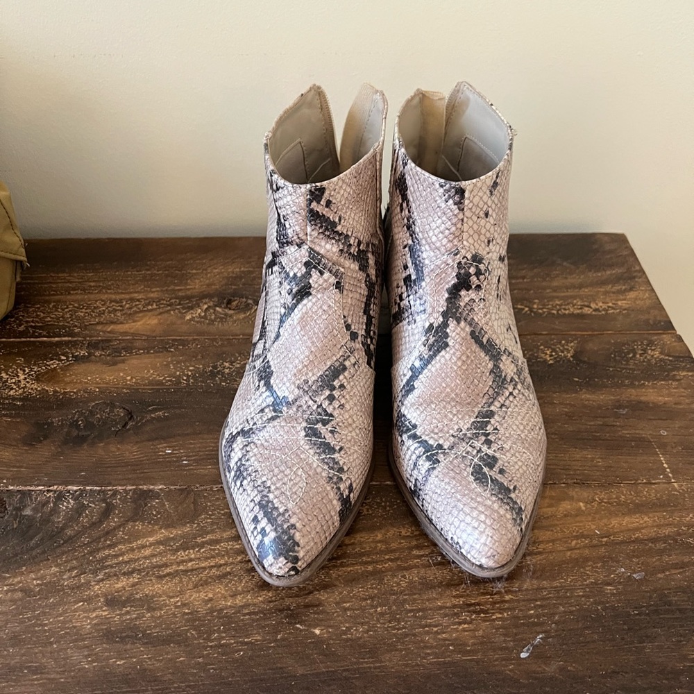 Fergalicious Tan and Black Ankle Booties Sleek Design